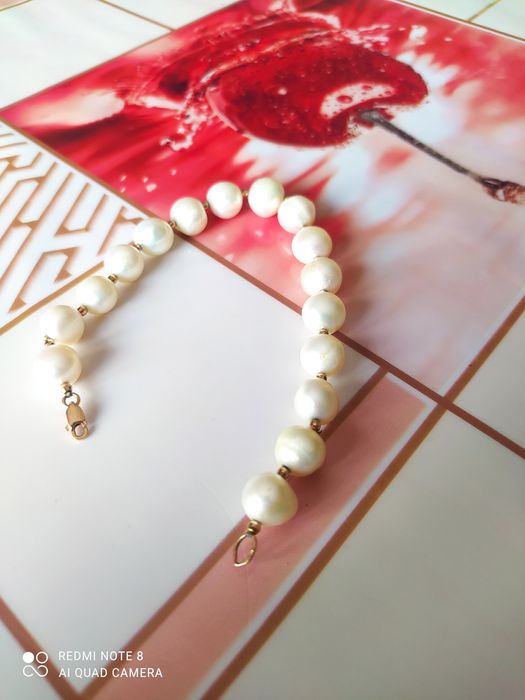 жемчуг в золоте браслет