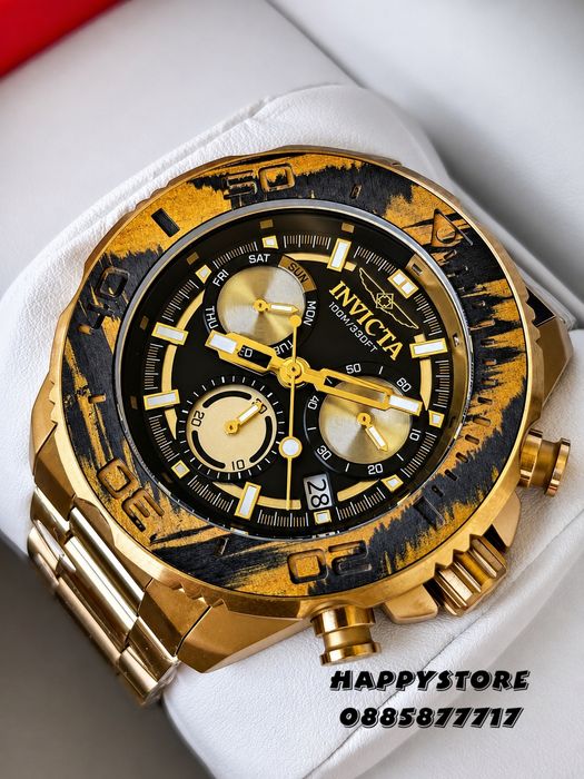 INVICTA Carbon Hawk Gold 48 mm, Инвикта нов мъжки часовник