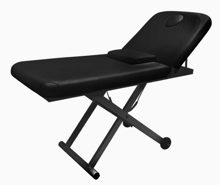 Електрическа козметична кушетка Wenga - бяла/черна 194 x 75 x 66/92 см