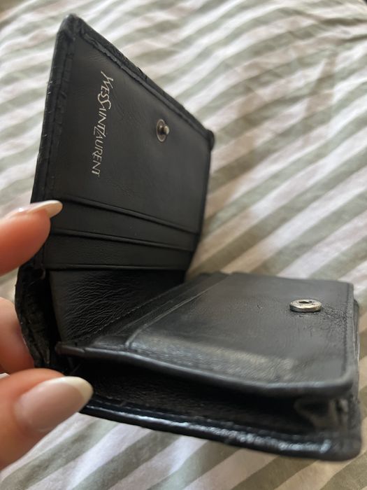 портмоне естествена кожа YSL