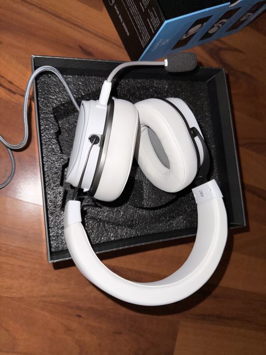 Casti Gaming AQIRYS Altair, 7.1 surround, USB, alb