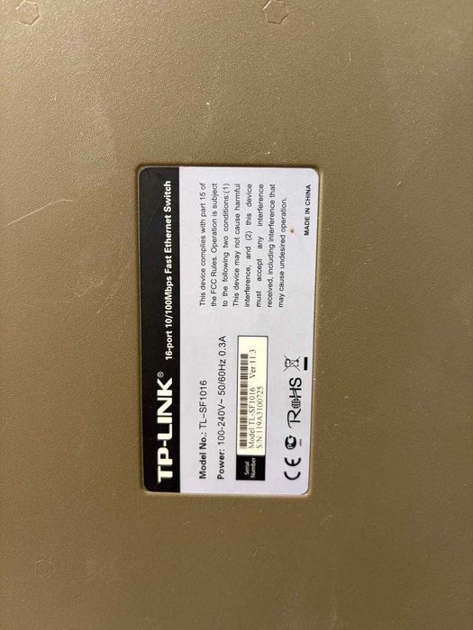 Свитч, switch, коммутатор TP-Link TL-SF1016