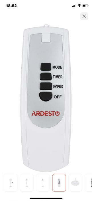 Вентилятор Ardesto FN-R1608RW белый