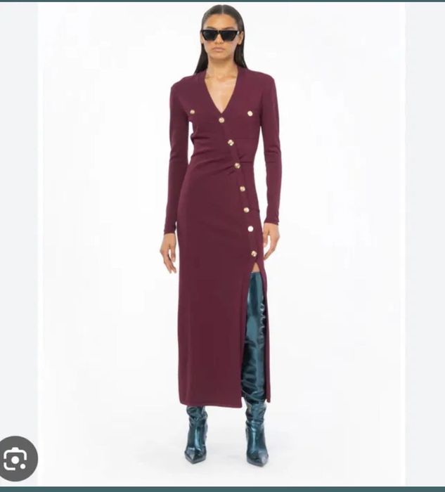 Pinko burgundy jumper dress - рокля