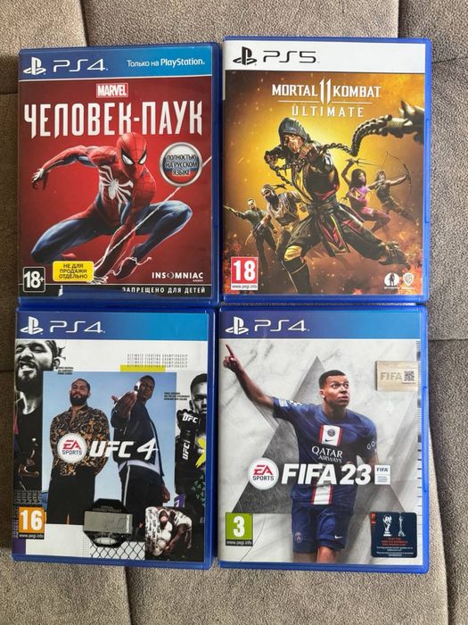 Продам Playstation 5, 2 джойстика, 4 диска