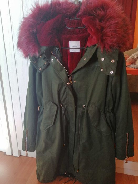 Palton Mango cu blana