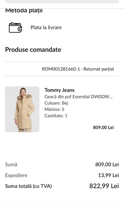 Geaca cu puf Tommy Hilfiger