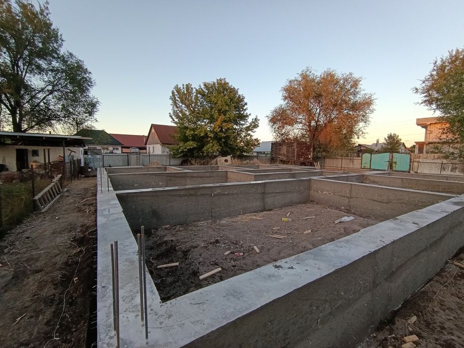 Заливка фундамента