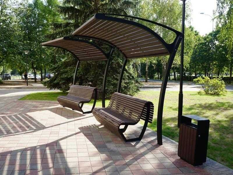 Уличные скамейки, перголы