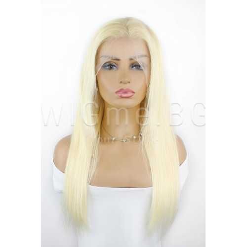 Дълга руса лейс фронт перука от ЕСТЕСТВЕН косъм - Флавия