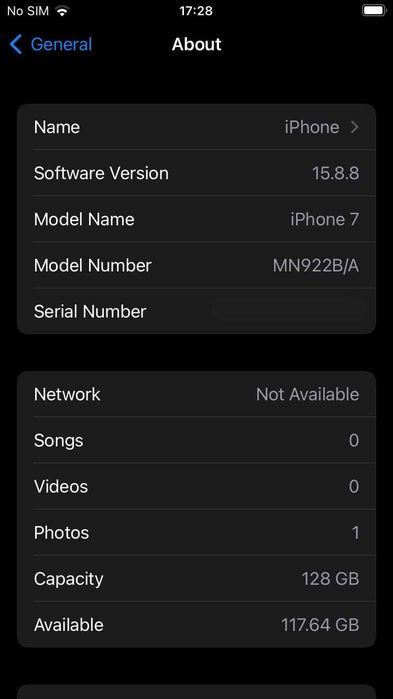 iPhone 7 128GB Black + Зарядно + Kутия