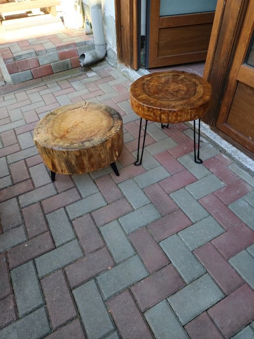 Masa cafea trunchi larice