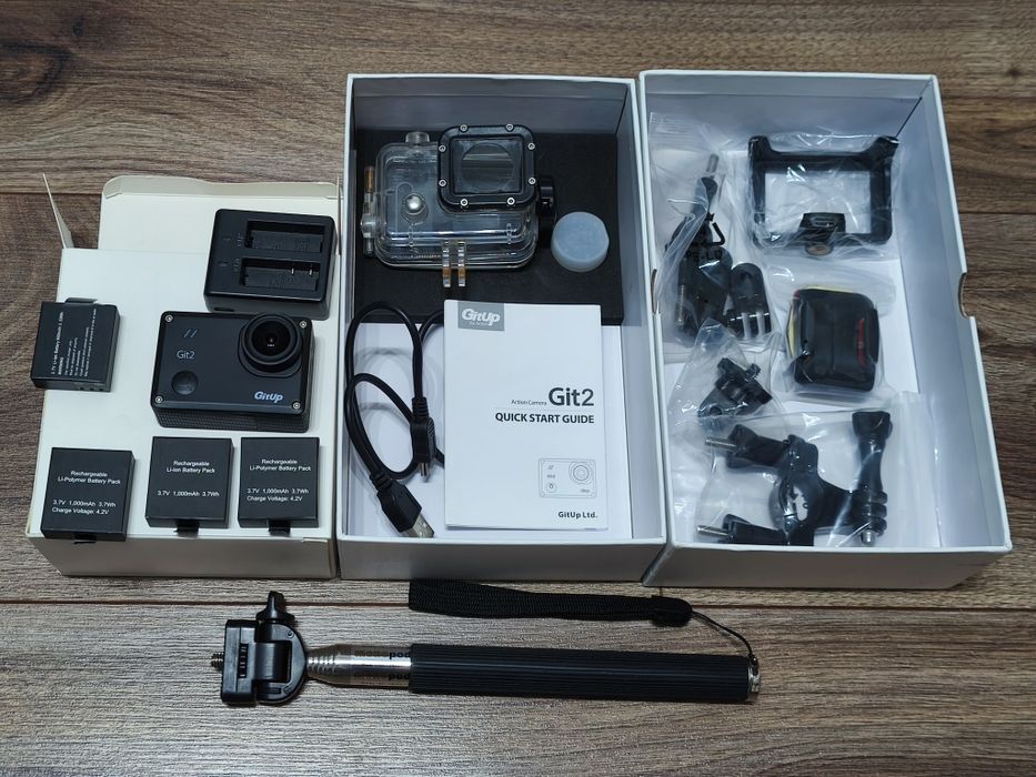Cameră de acțiune GitUP Git2 | Stabilizare | 3 Baterii |