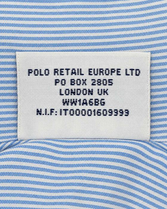 Polo Ralph Lauren cămașă bărbați Slim Fit albastru alb în dungi 100% bumbac mărimea XL