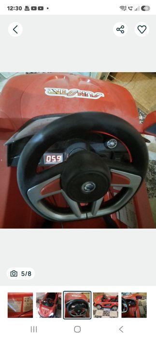 Mașinuță electrică cu lumini si muzică, copii >3 ani