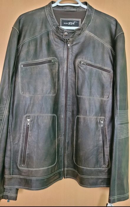 Geacă piele naturală Black Rivet