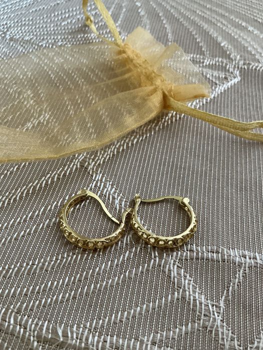 Позлатени  дамски обеци