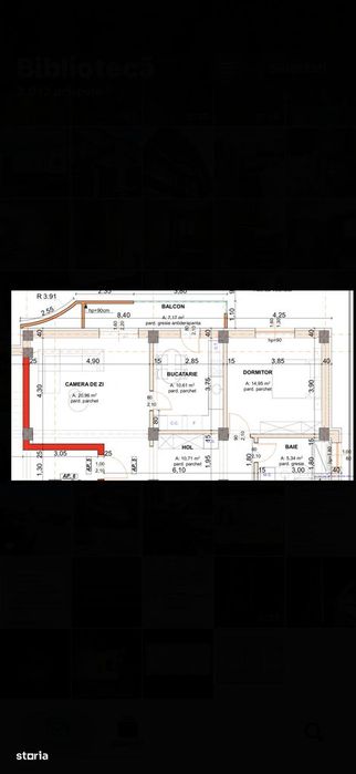 Apartament 2 camere decomandat