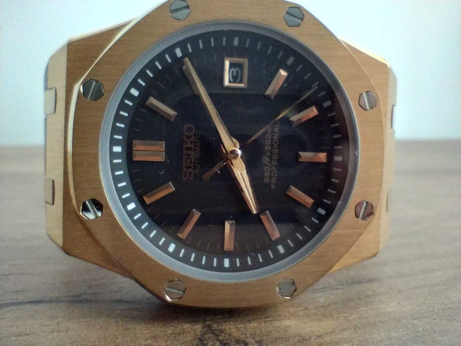 Seiko Mod  - Royal Oak Rose gold - 41 mm.