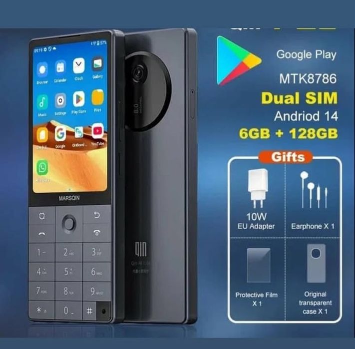 Telefon yangi  qin f25 android