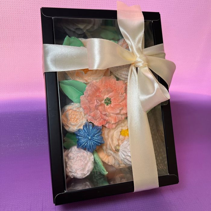 Новогодний зефир, зефирные цветы