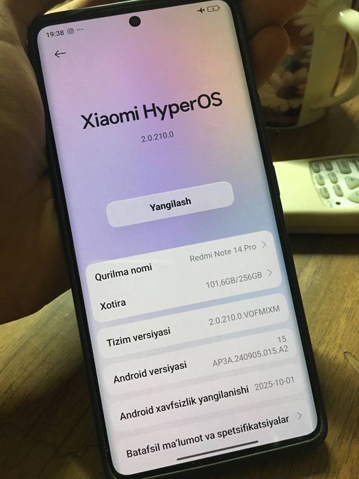 Redmi note 14pro holati ideal 256gb hamma joyi iwlidi 3ta sim