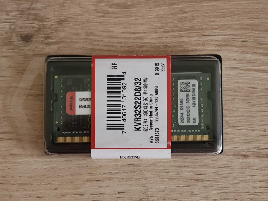 Kingston DDR4 64GB (2 x 32GB) SODIMM KVR32S22D8/32 памет за лаптопи и Mini PC
