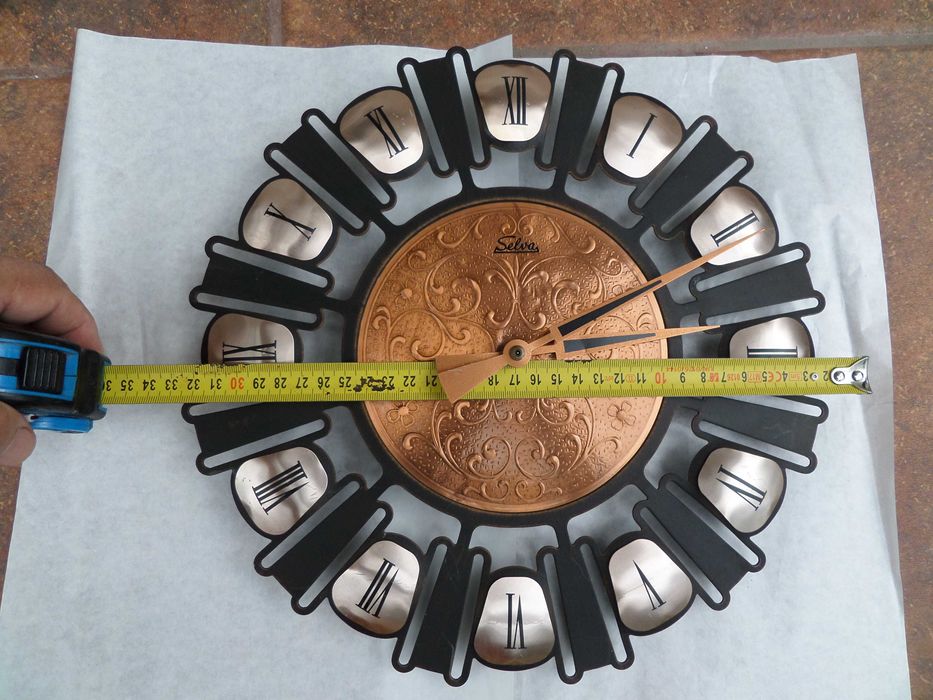 Ceas din arama cupru otel si alama frumos deosebit vintage