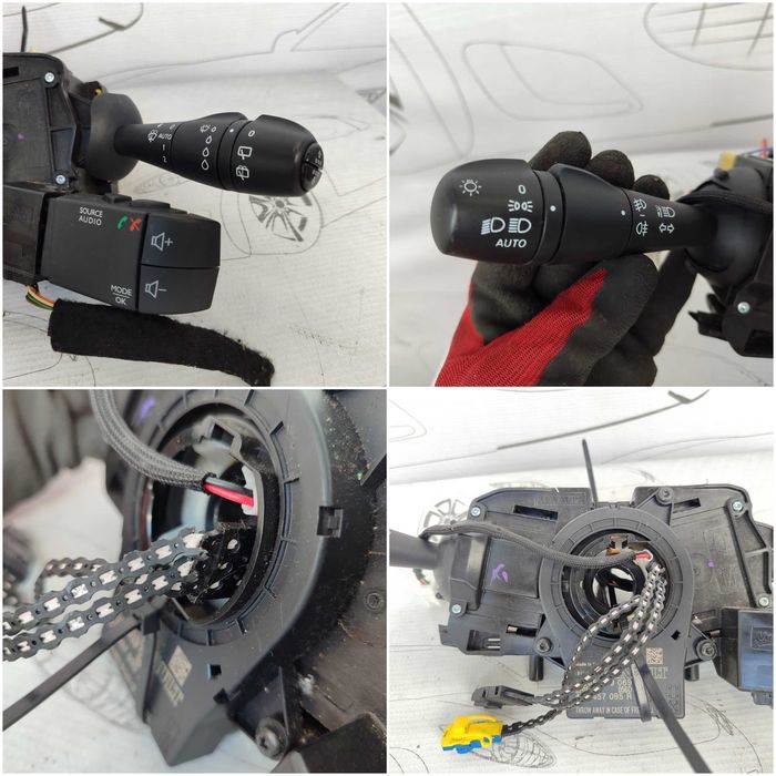 Ansamblu manete comenzi volan + spiră Renault Clio IV 255675887R 2015 / [2012-2019] / (5B3)