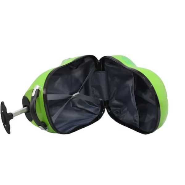 Комплект куфар и раница Дино, За деца, Зелен