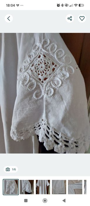 Риза за носия гръдна 110-115 дължина 116см 40 евро ръчно бродирана