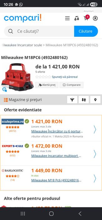Statie incarcare Milwaukee packout  an 2026 Rapid chargher Milwaukee