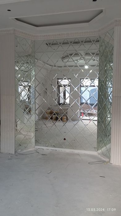 Стеклянные изделия зеркала ромбик оргстекло с рисунком душкабина 10 мм