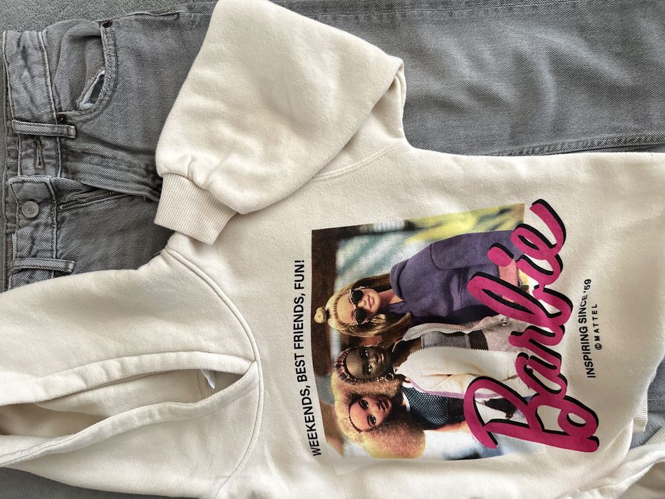 Сиви дънки ZARA размер 9 + подарък блуза с дълъг ръкав ZARA Barbie 8-9