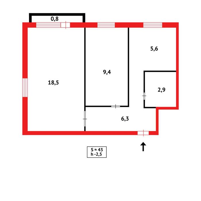 S  Продам 2-х ком на 4 мкр 3/5 этаж