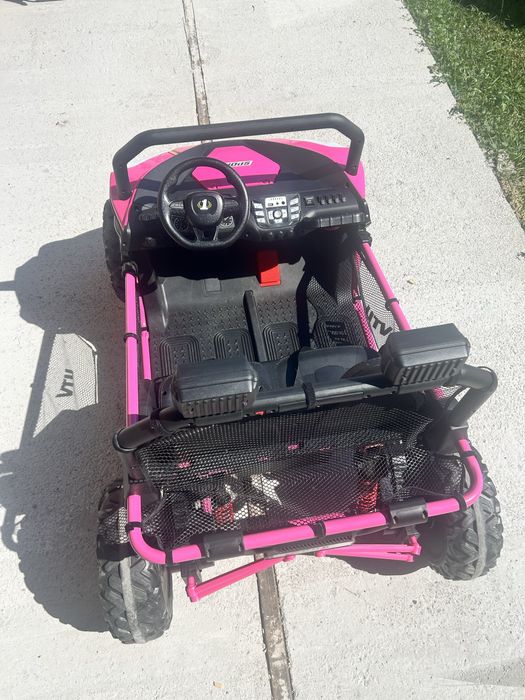 UTV electric pentru 2 copii Dune-buggy, 4x4, 200 V, 12V roz