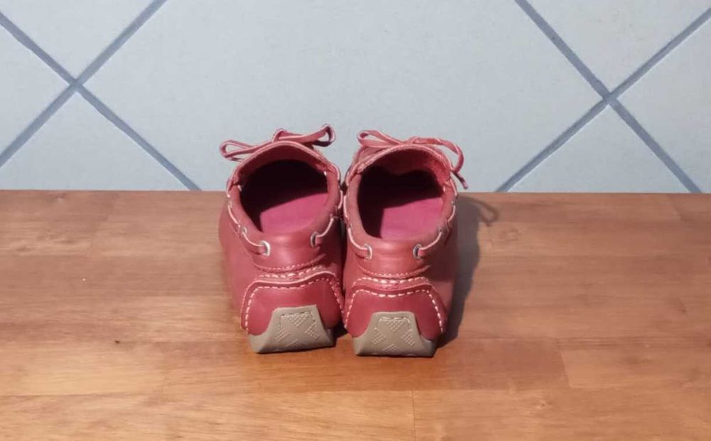 Mocasini femei – roșii, din piele – nr. 38