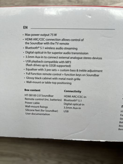 Soundbar Sharp HT SB-100