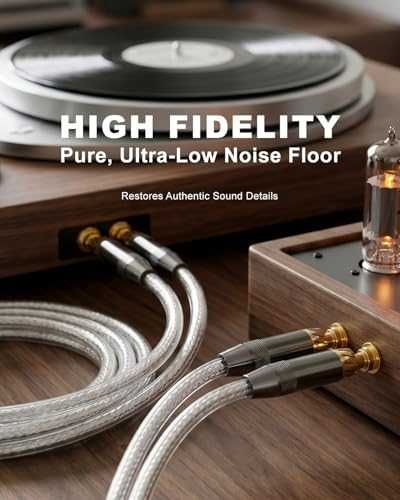 Нови Hi-Fi RCA аудио кабел 1.8 м 2 броя за усилвател саундбар субуфер сребърно ядро 24K позлата