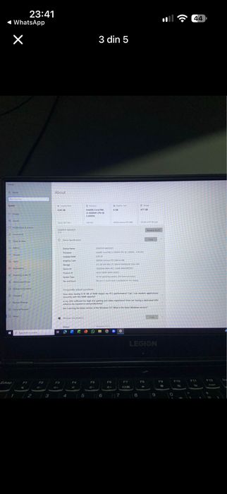 Lenovo Legion Gaming RTX 2060 – SSD 512 GB – Stare foarte bună