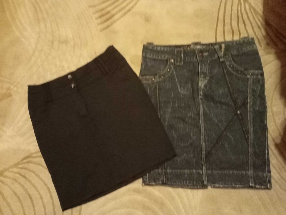 Fuste office, denim, stofa lana, sacou subțire,  jeanși 3/4 - 38