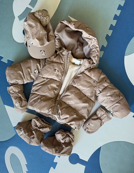 H&M Комплект Яке, шапка, ръкавици, обувки 68 - 4-6 месеца