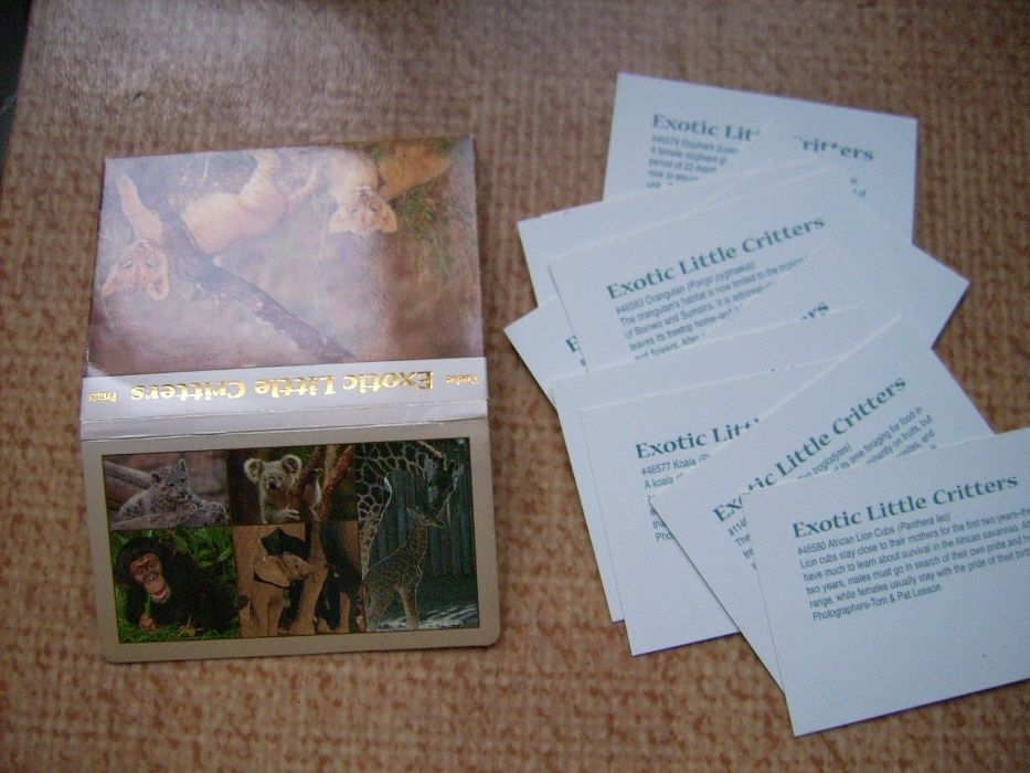 Лот от миникартички и картички с животни