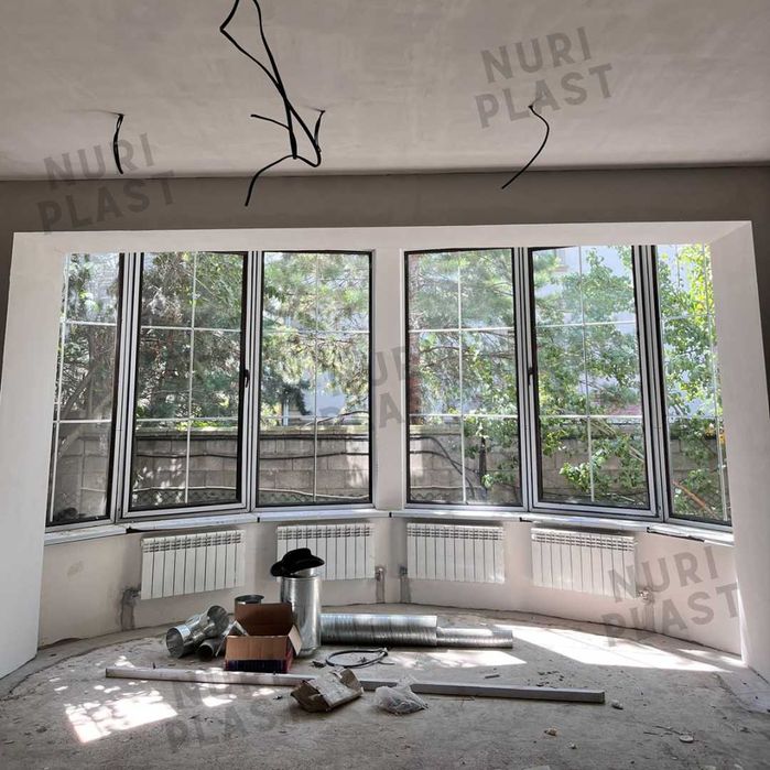 Пластик терезе Узынагаш. Орнату, жеткізу, замок тегін. Гарантия 15жыл