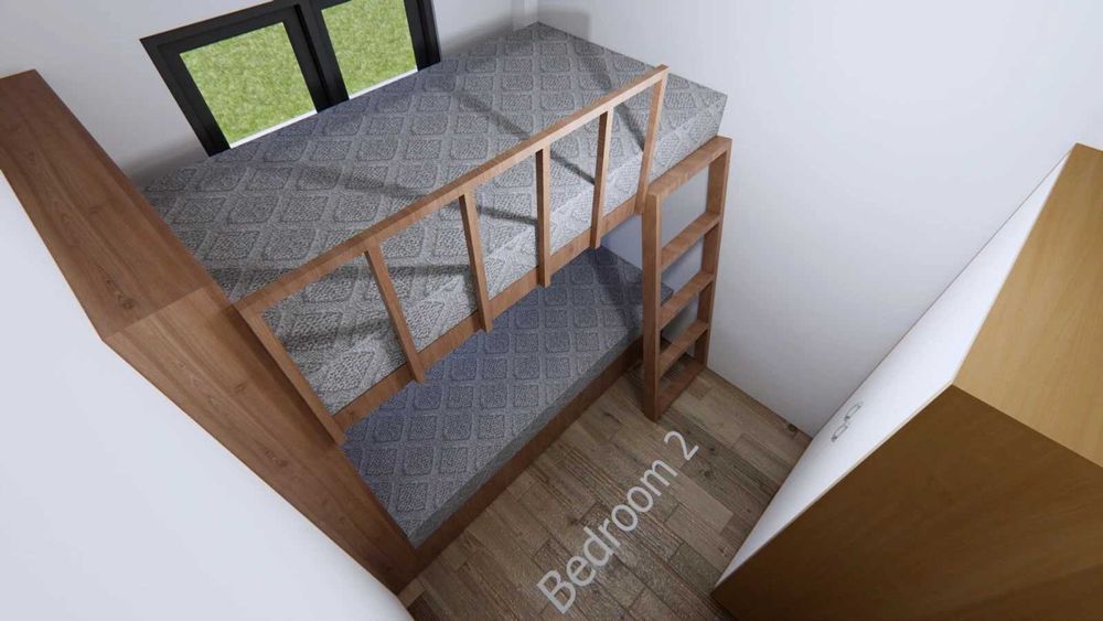 НА ИЗПЛАЩАНЕ - Евтина сглобяема къща с 2 спални, 36 кв. м