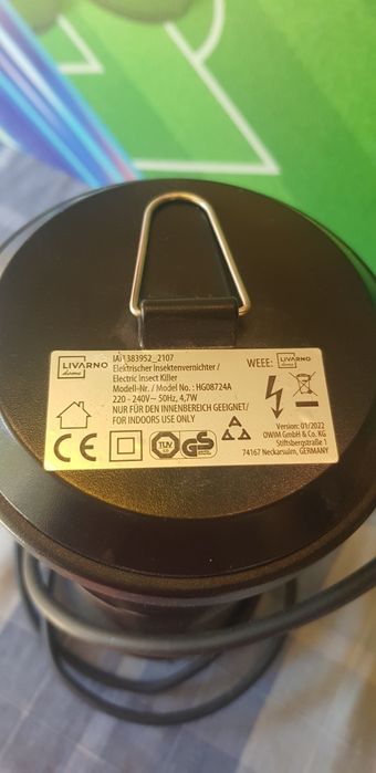 LIVARNO Electric Insect Killer, model HG08724A.