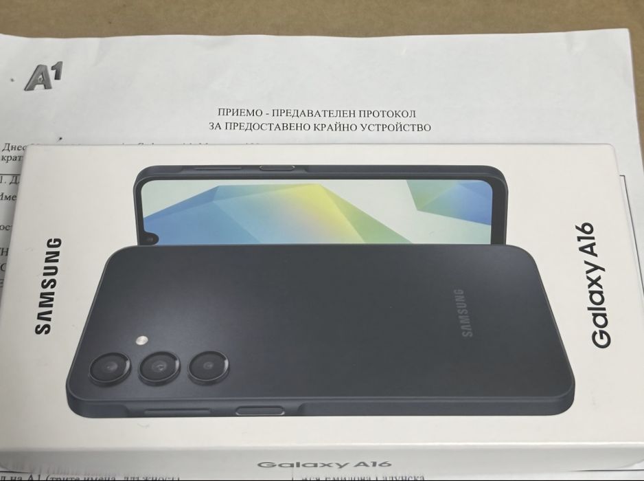 ЗАПЕЧАТАН 128GB Samsung A16 4G А1 Гаранция 2028г. Black | Черен