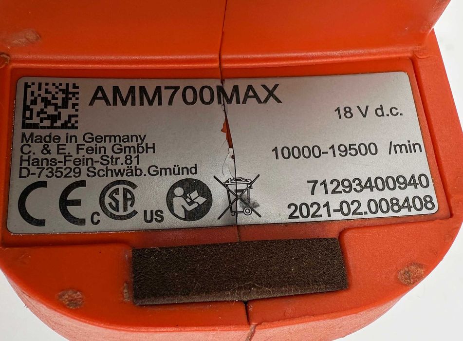 FEiN AMM700MAXX - Акумулаторен многофункционален инструмент 18V