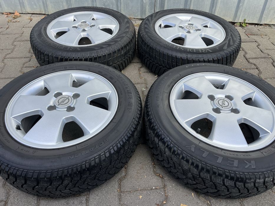 Jante aliaj 4x100mm, anvelope iarna 185/65 R15 Opel Astra Corsa Meriva