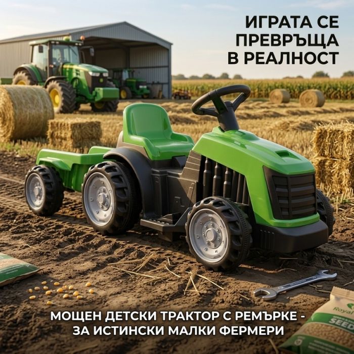Детски акумулаторен трактор